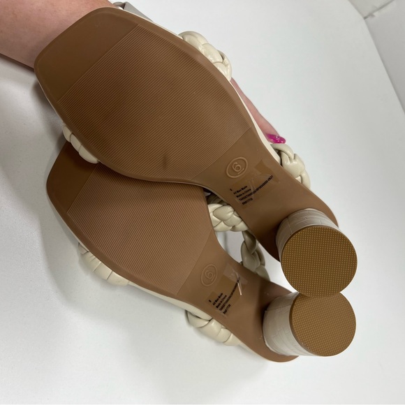A New Day Women's Basil Mule Heels in Cream NEW Size 6 Braided Heeled Sandals - Picture 4 of 9